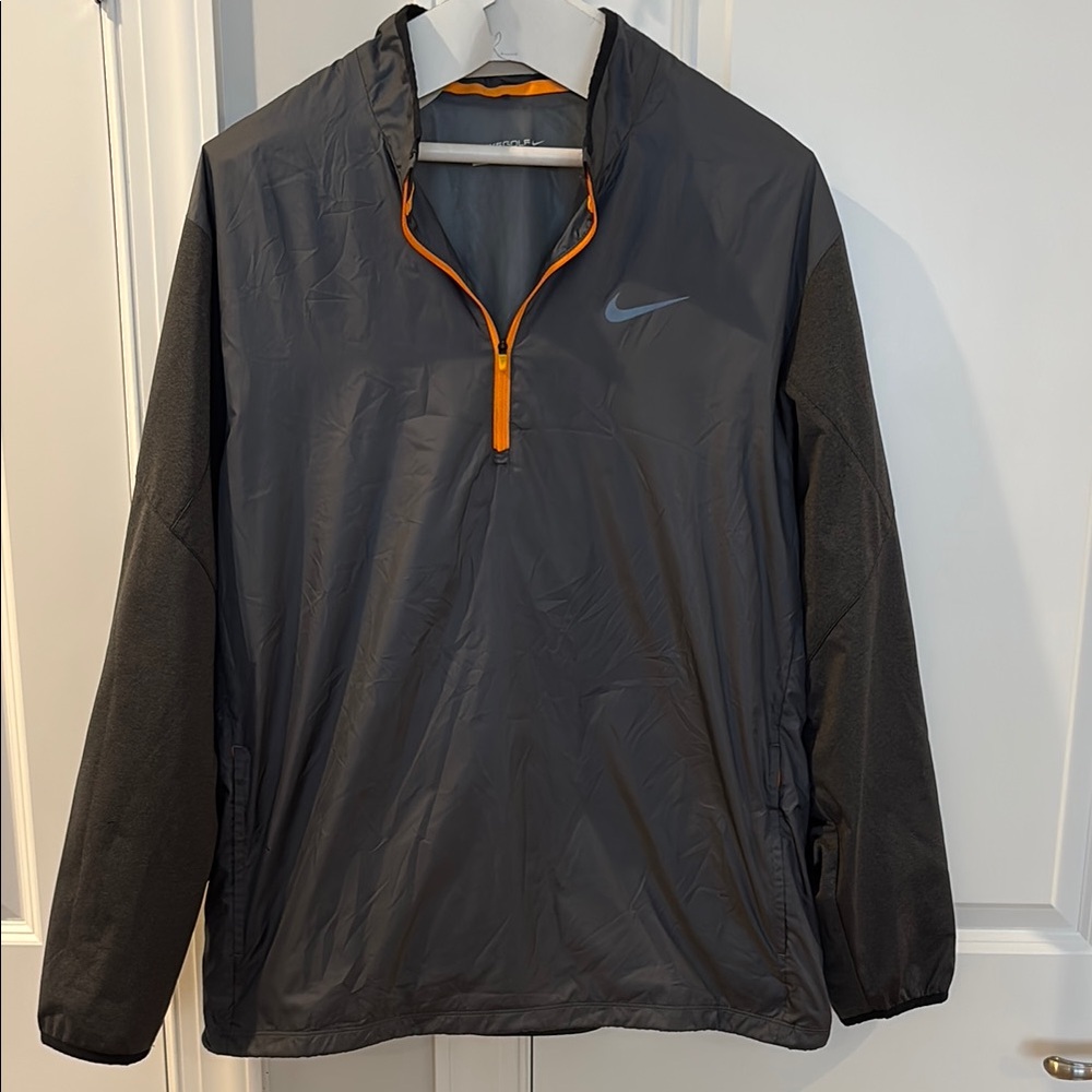 Nike Men's Charcoal and Tangerine Windbreaker